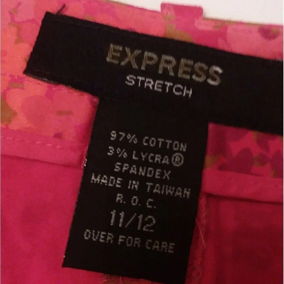 Express Floral Pink Pencil Skirt 11/12 - Picture 6 of 6